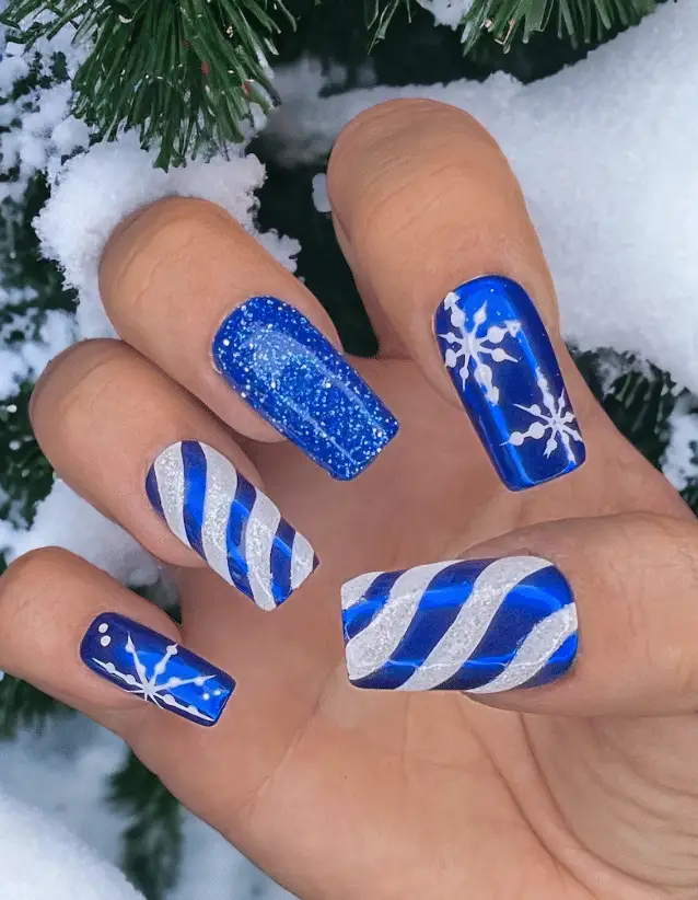 21 Trendsetting Blue Winter Nail Ideas & Tips